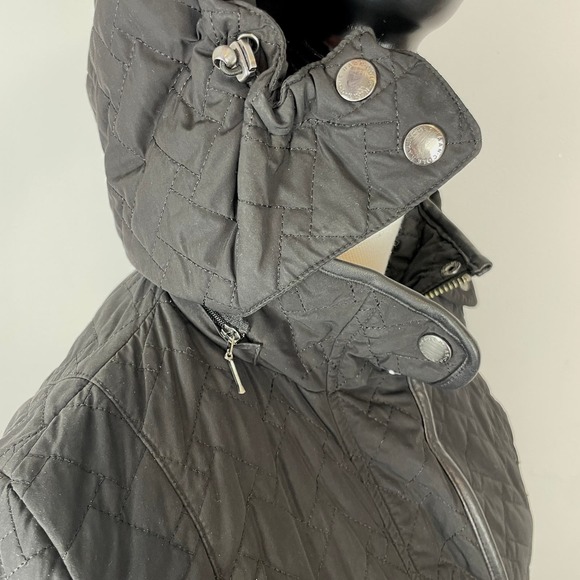 Cole Haan Quilted Hooded Lightweight Jacket In Black Size XS - Picture 9 of 13